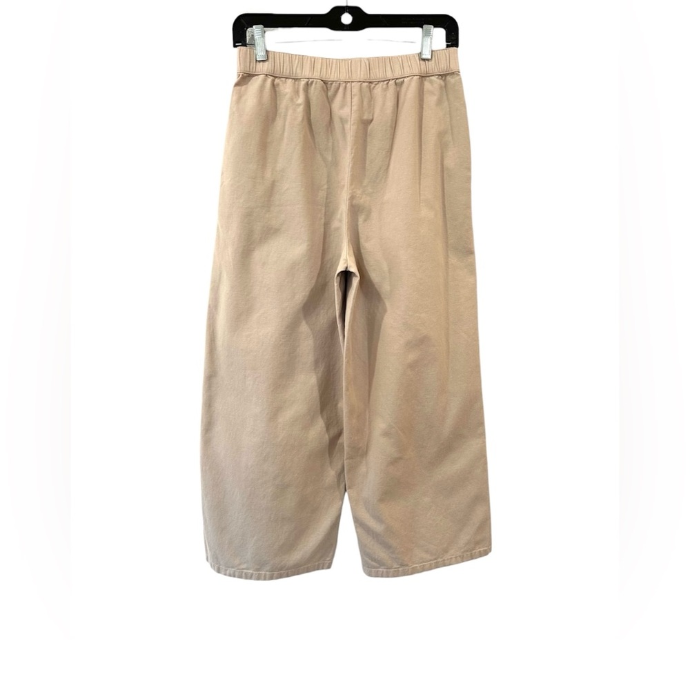 Eileen Fisher Cotton Hemp Stretch Wide Leg Cropped Pants XXS beige minimalist - Picture 2 of 11